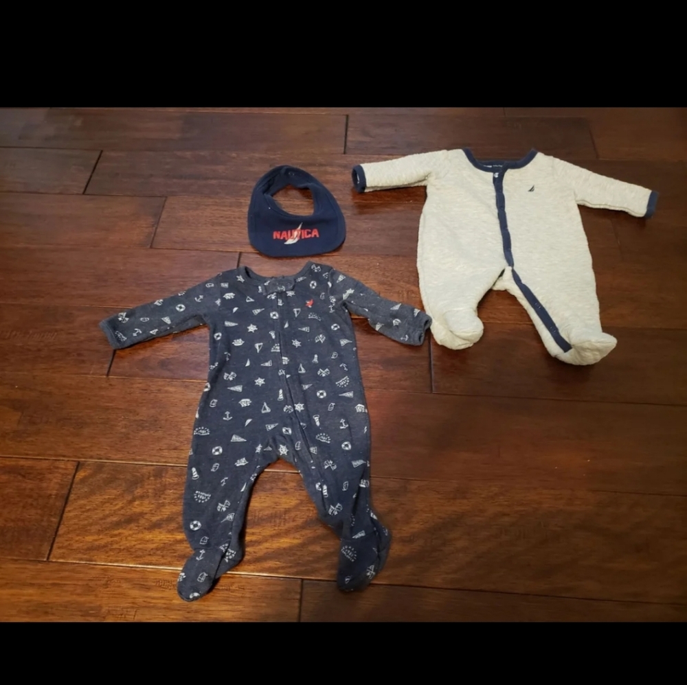 Navy Blue Gray & Red Baby Boys Nauctica Bundle
